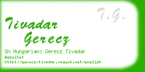 tivadar gerecz business card